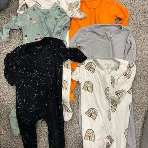 Kyte BABY Kids Footies - Black, Gray, Orange, White, Green